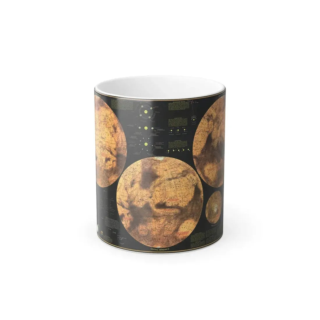 Space - MARS The Red Planet (1973) (Map) Color Changing Mug 11oz Default Title - Go Mug Yourself