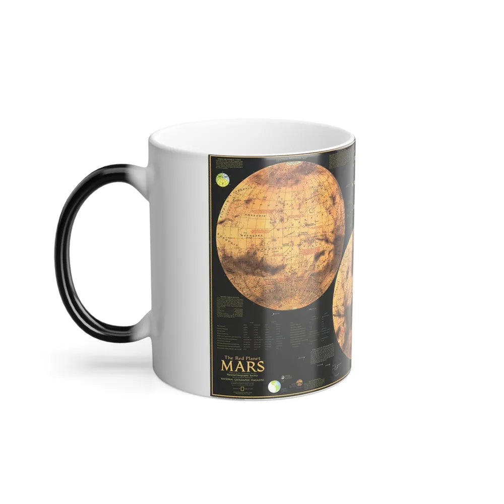 Space - MARS The Red Planet (1973) (Map) Color Changing Mug 11oz-Go Mug Yourself