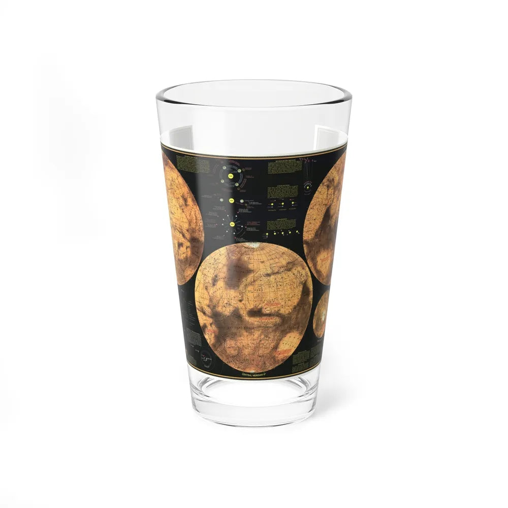 Space - MARS The Red Planet (1973) (Map) Pint Glass 16oz-16oz-Go Mug Yourself