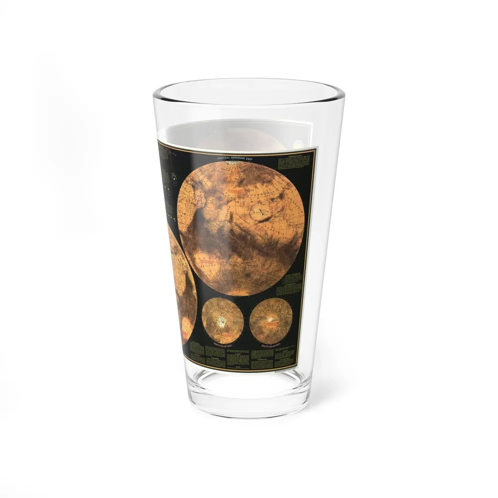 Space - MARS The Red Planet (1973) (Map) Pint Glass 16oz-Go Mug Yourself