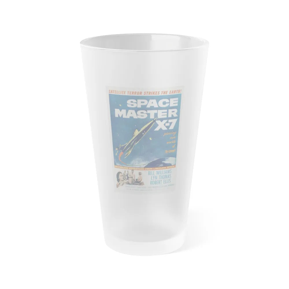 SPACE MASTER X-7 1958 Movie Poster - Frosted Pint Glass 16oz-16oz-Frosted-Go Mug Yourself