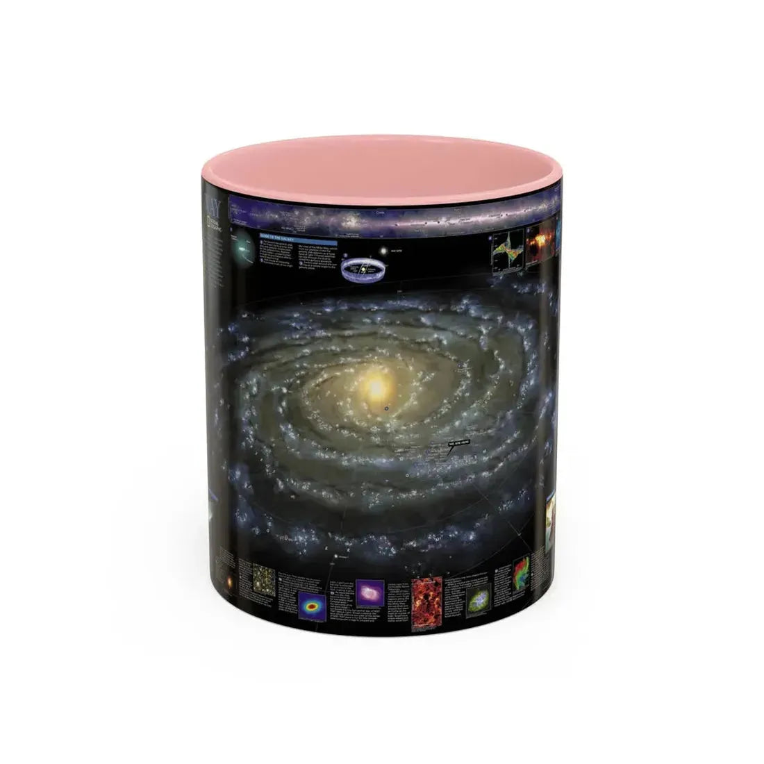 Space - Milky Way (2002) (Map) Accent Coffee Mug 11oz Pink - Go Mug Yourself