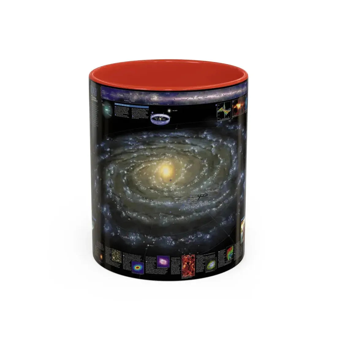 Space - Milky Way (2002) (Map) Accent Coffee Mug 11oz Red - Go Mug Yourself