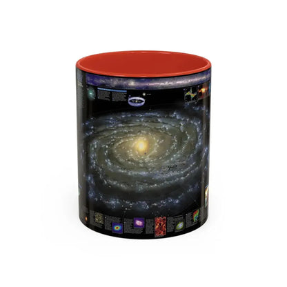 Space - Milky Way (2002) (Map) Accent Coffee Mug 11oz Red - Go Mug Yourself