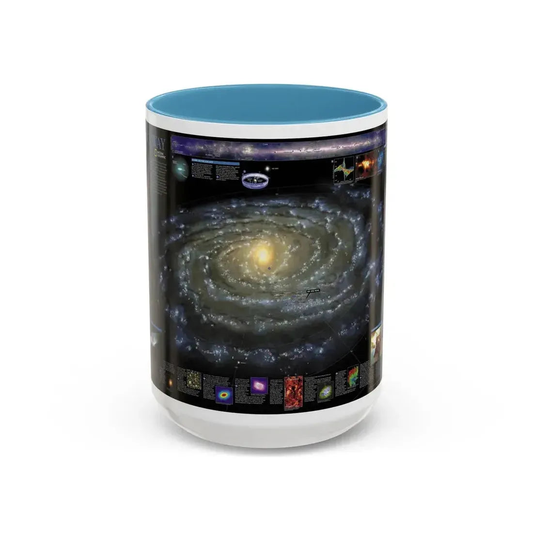 Space - Milky Way (2002) (Map) Accent Coffee Mug 15oz Light Blue - Go Mug Yourself