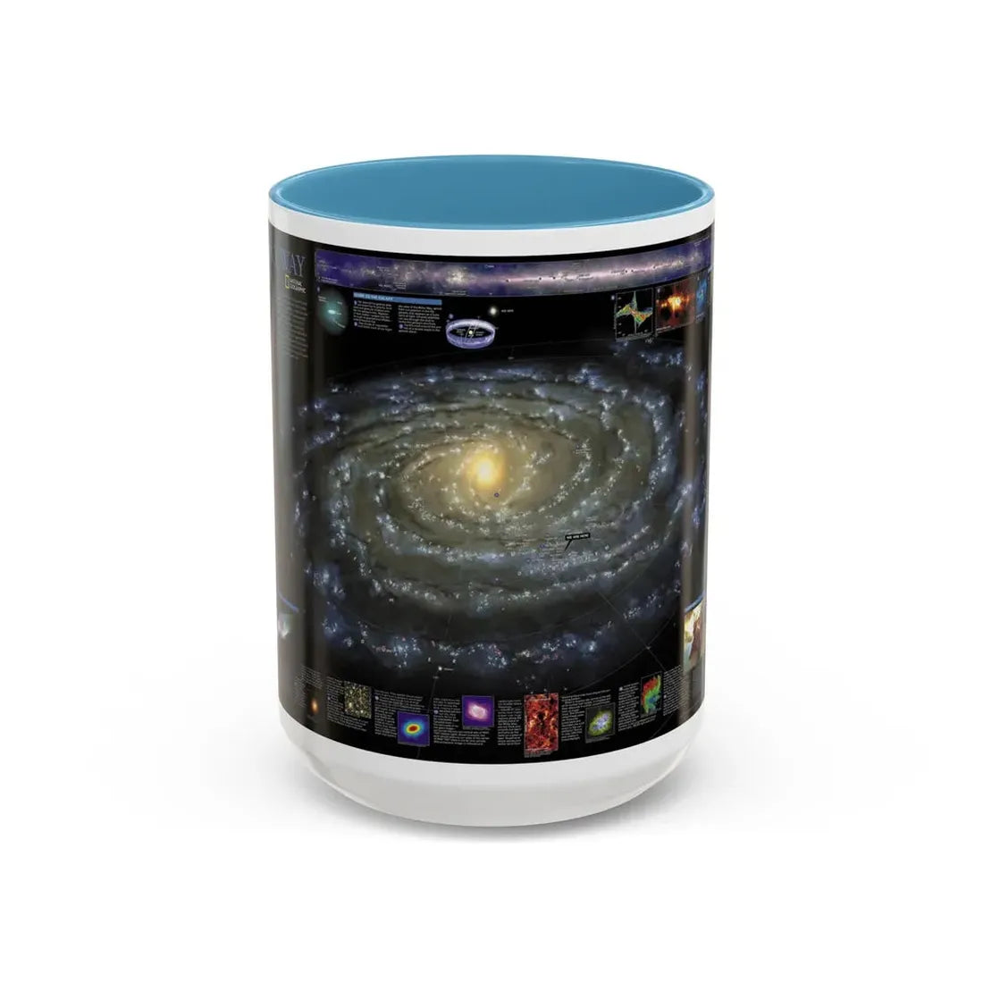 Space - Milky Way (2002) (Map) Accent Coffee Mug 15oz Light Blue - Go Mug Yourself