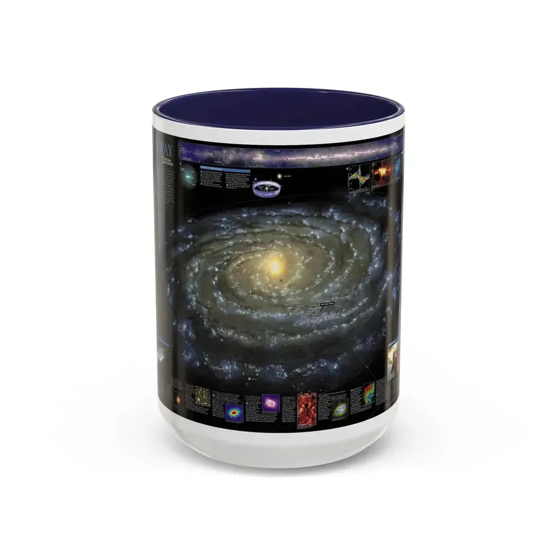 Space - Milky Way (2002) (Map) Accent Coffee Mug 15oz Navy - Go Mug Yourself