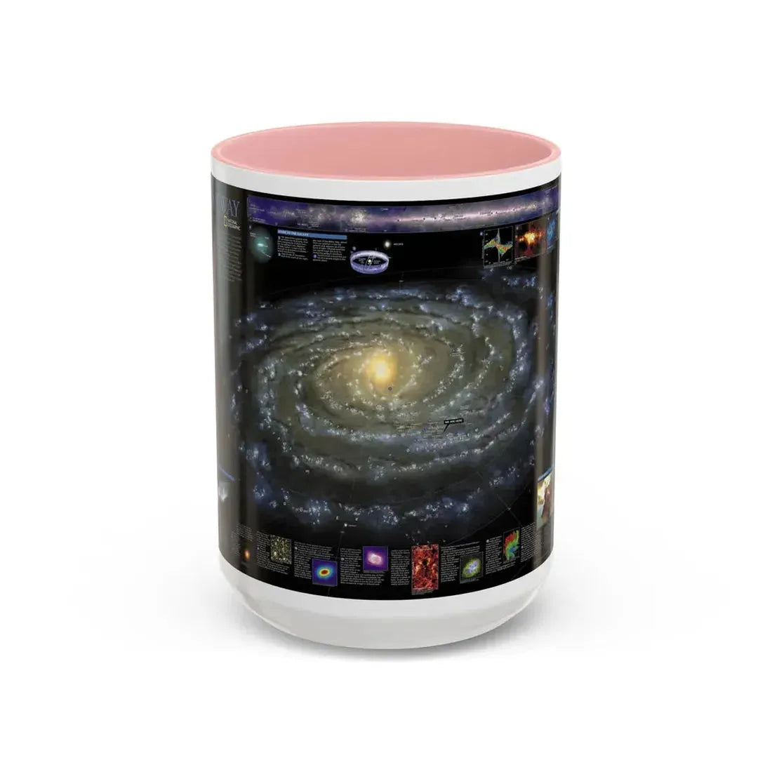 Space - Milky Way (2002) (Map) Accent Coffee Mug 15oz Pink - Go Mug Yourself