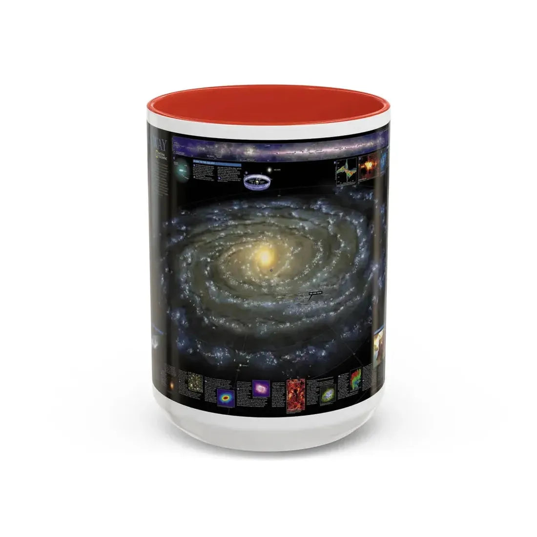 Space - Milky Way (2002) (Map) Accent Coffee Mug 15oz Red - Go Mug Yourself