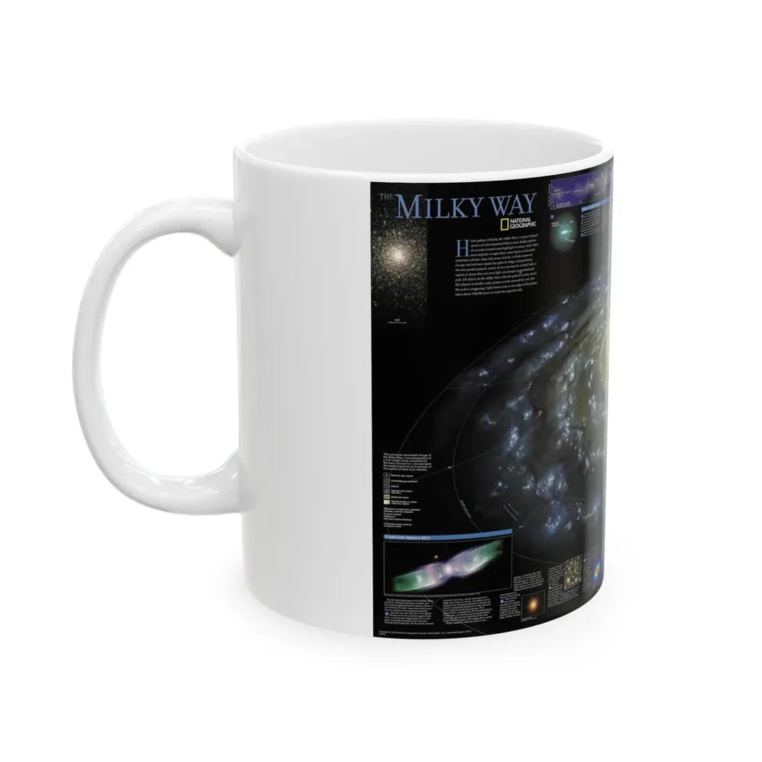 Space - Milky Way (2002) (Map) White Coffee Mug - Go Mug Yourself