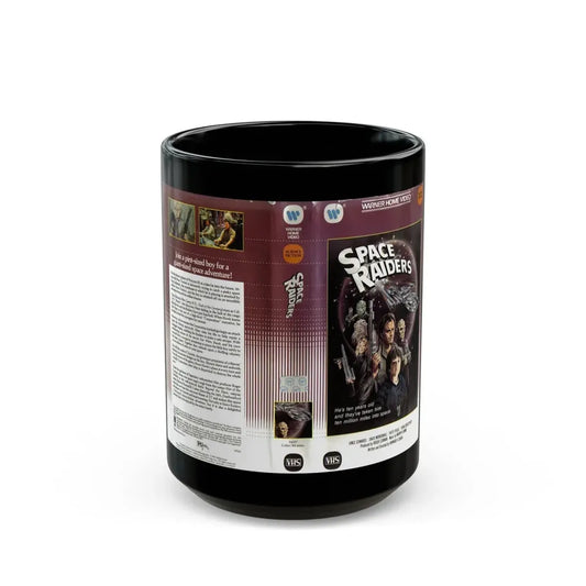 SPACE RAIDERS CLAMSHELL (VHS COVER) - Black Coffee Mug 15oz - Go Mug Yourself
