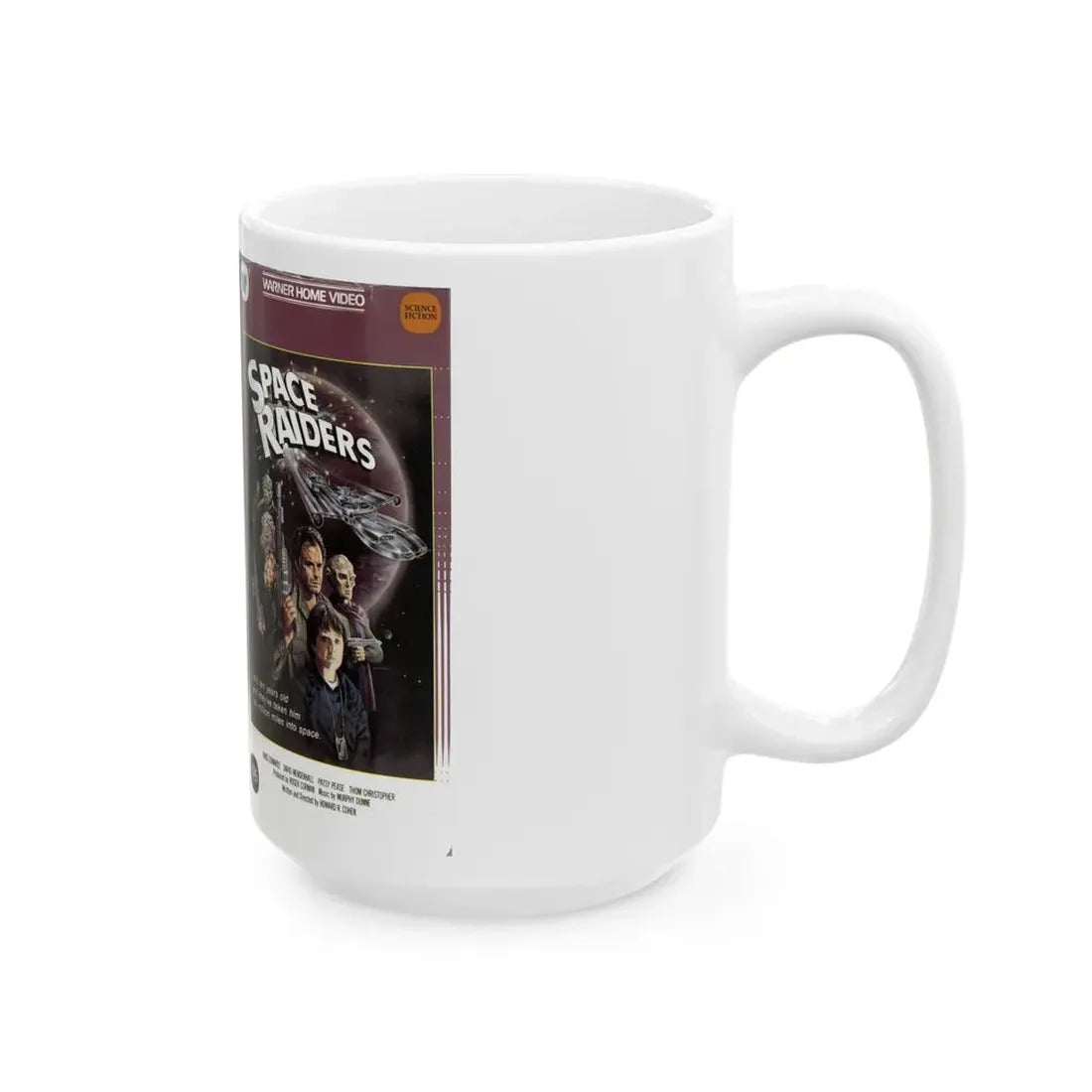 SPACE RAIDERS CLAMSHELL (VHS COVER) - White Coffee Mug - Go Mug Yourself