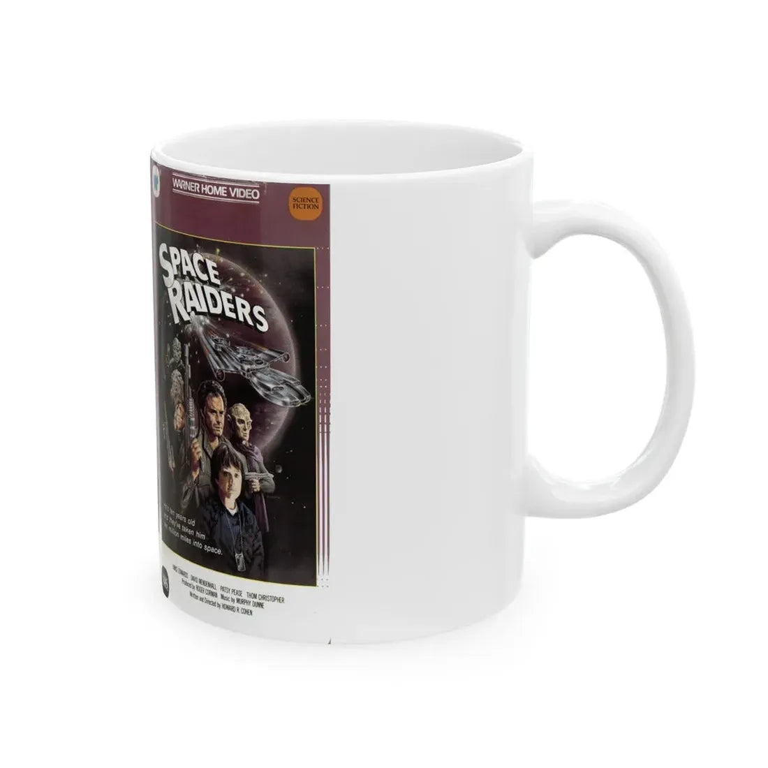 SPACE RAIDERS CLAMSHELL (VHS COVER) - White Coffee Mug - Go Mug Yourself