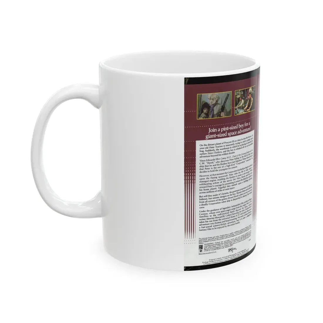 SPACE RAIDERS SCIENCE FICTION (VHS COVER) - White Coffee Mug - Go Mug Yourself