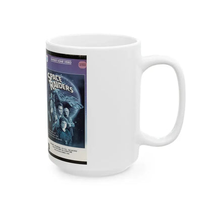 SPACE RAIDERS SCIENCE FICTION (VHS COVER) - White Coffee Mug - Go Mug Yourself