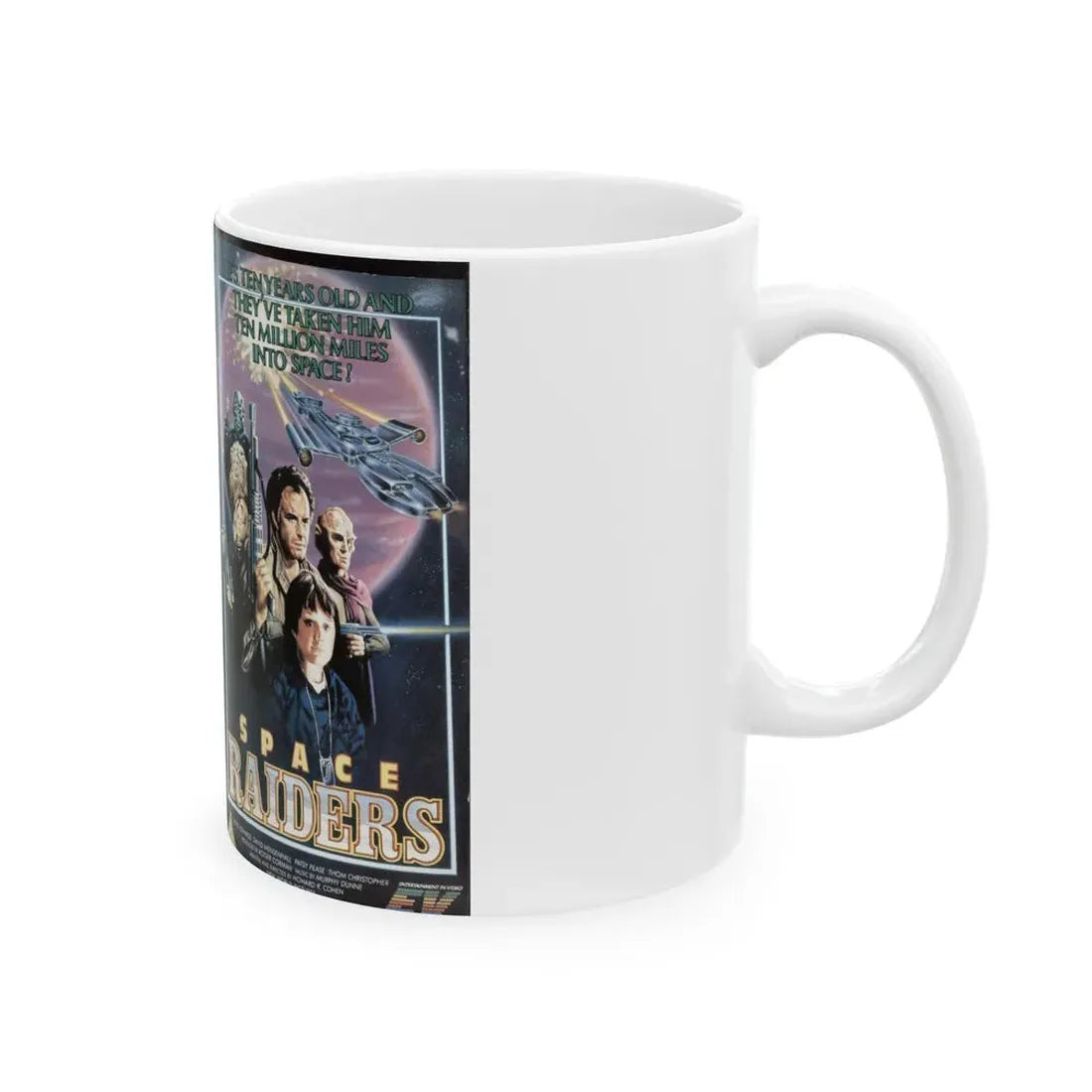 SPACE RAIDERS (VHS COVER) - White Coffee Mug - Go Mug Yourself