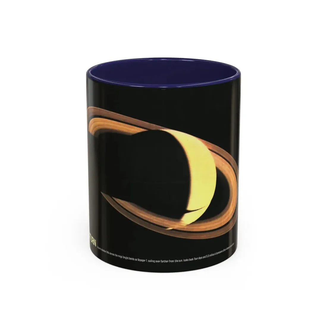 Space - Saturn (1981) (Map) Accent Coffee Mug 11oz Navy - Go Mug Yourself