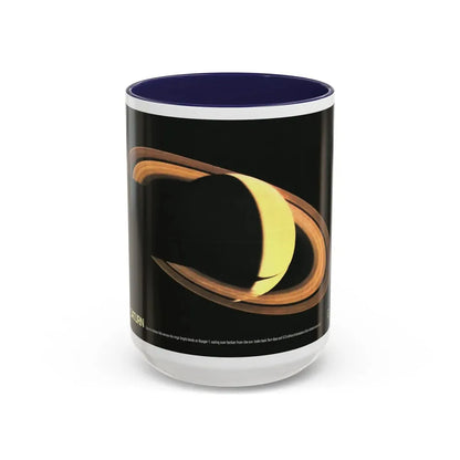Space - Saturn (1981) (Map) Accent Coffee Mug 15oz Navy - Go Mug Yourself