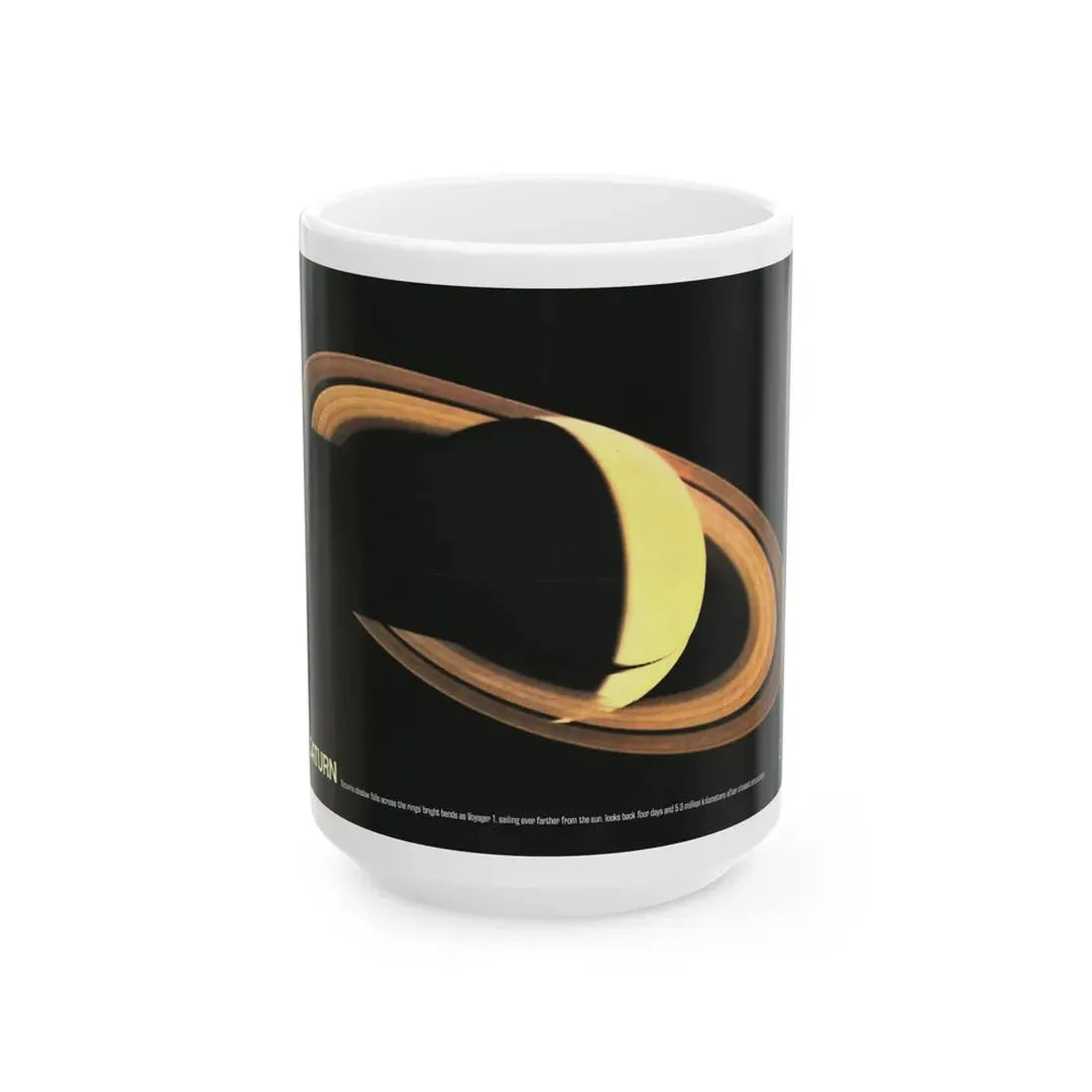 Space - Saturn (1981) (Map) White Coffee Mug 15oz - Go Mug Yourself