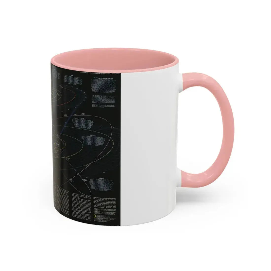 Space - Solar System- Our Sun's Family (1990) (Map) Accent Coffee Mug - Go Mug Yourself
