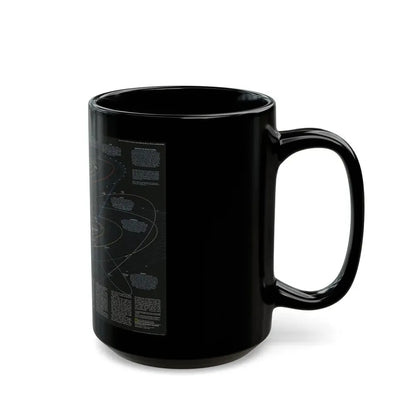 Space - Solar System- Our Sun's Family (1990) (Map) Black Coffee Mug - Go Mug Yourself
