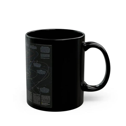 Space - Solar System- Our Sun's Family (1990) (Map) Black Coffee Mug - Go Mug Yourself