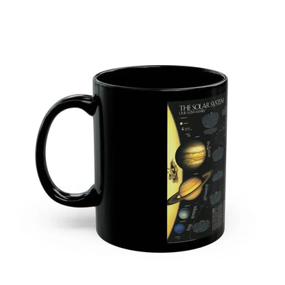 Space - Solar System- Our Sun's Family (1990) (Map) Black Coffee Mug - Go Mug Yourself
