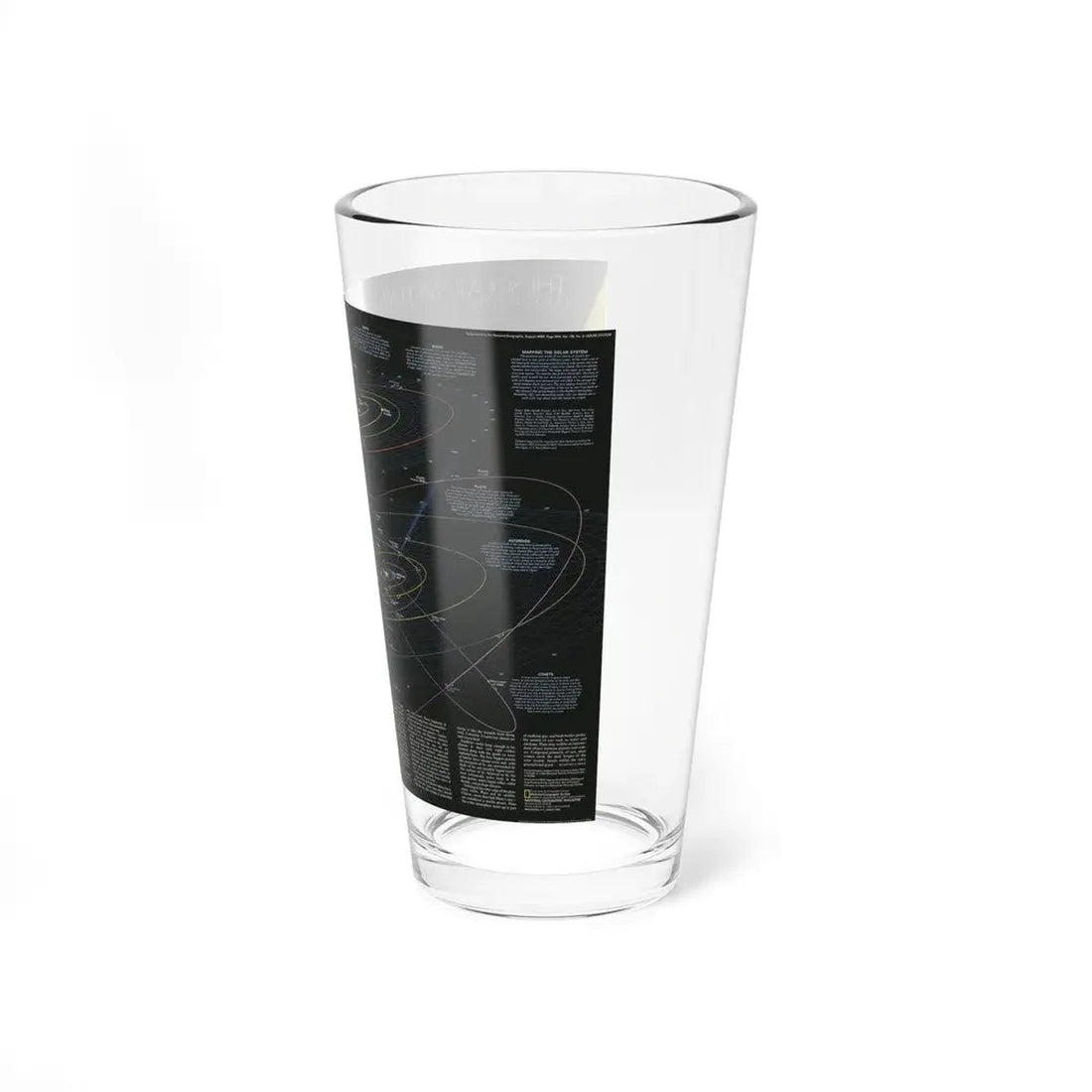 Space - Solar System- Our Sun's Family (1990) (Map) Pint Glass 16oz - Go Mug Yourself