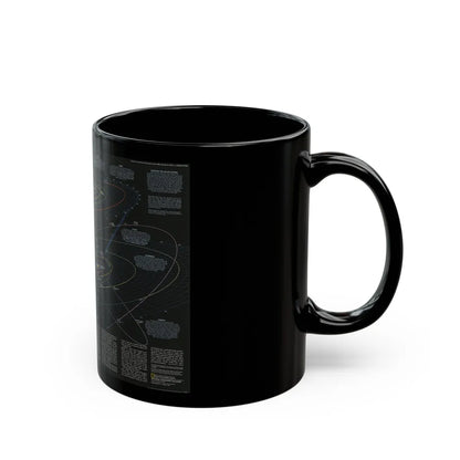 Space - Solar System- Our Sun's Family (1990) (Map) Black Coffee Mug-Go Mug Yourself