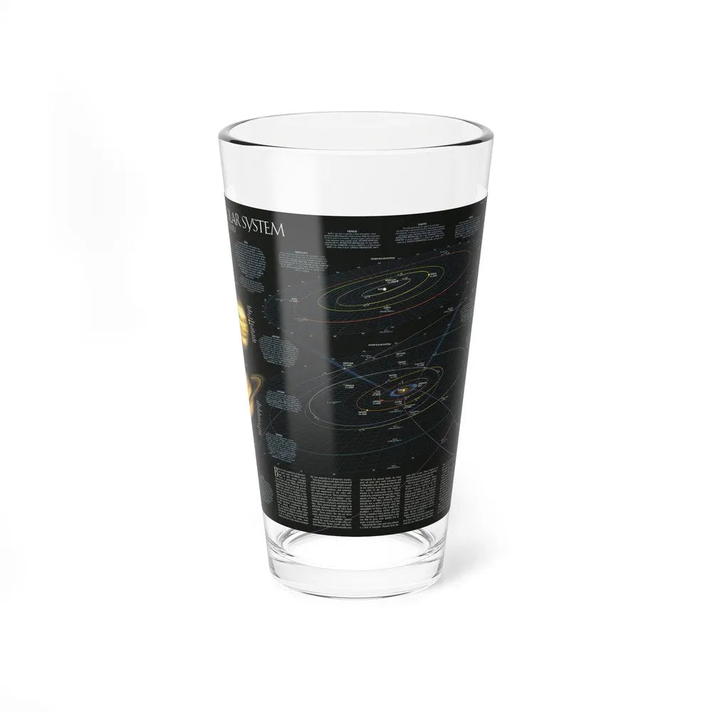 Space - Solar System- Our Sun's Family (1990) (Map) Pint Glass 16oz-16oz-Go Mug Yourself