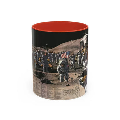 Space - Teammates in Mankind's Greatest Adventure (1973) (Map) Accent Coffee Mug 11oz Red - Go Mug Yourself