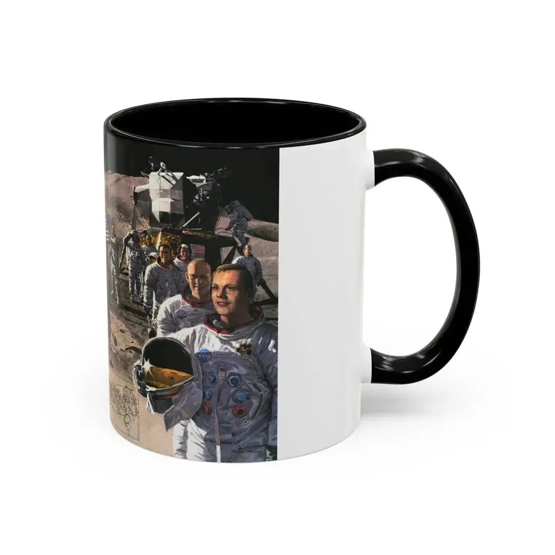 Space - Teammates in Mankind's Greatest Adventure (1973) (Map) Accent Coffee Mug - Go Mug Yourself