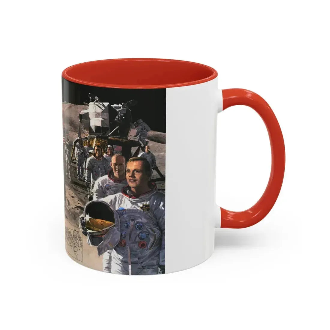 Space - Teammates in Mankind's Greatest Adventure (1973) (Map) Accent Coffee Mug - Go Mug Yourself
