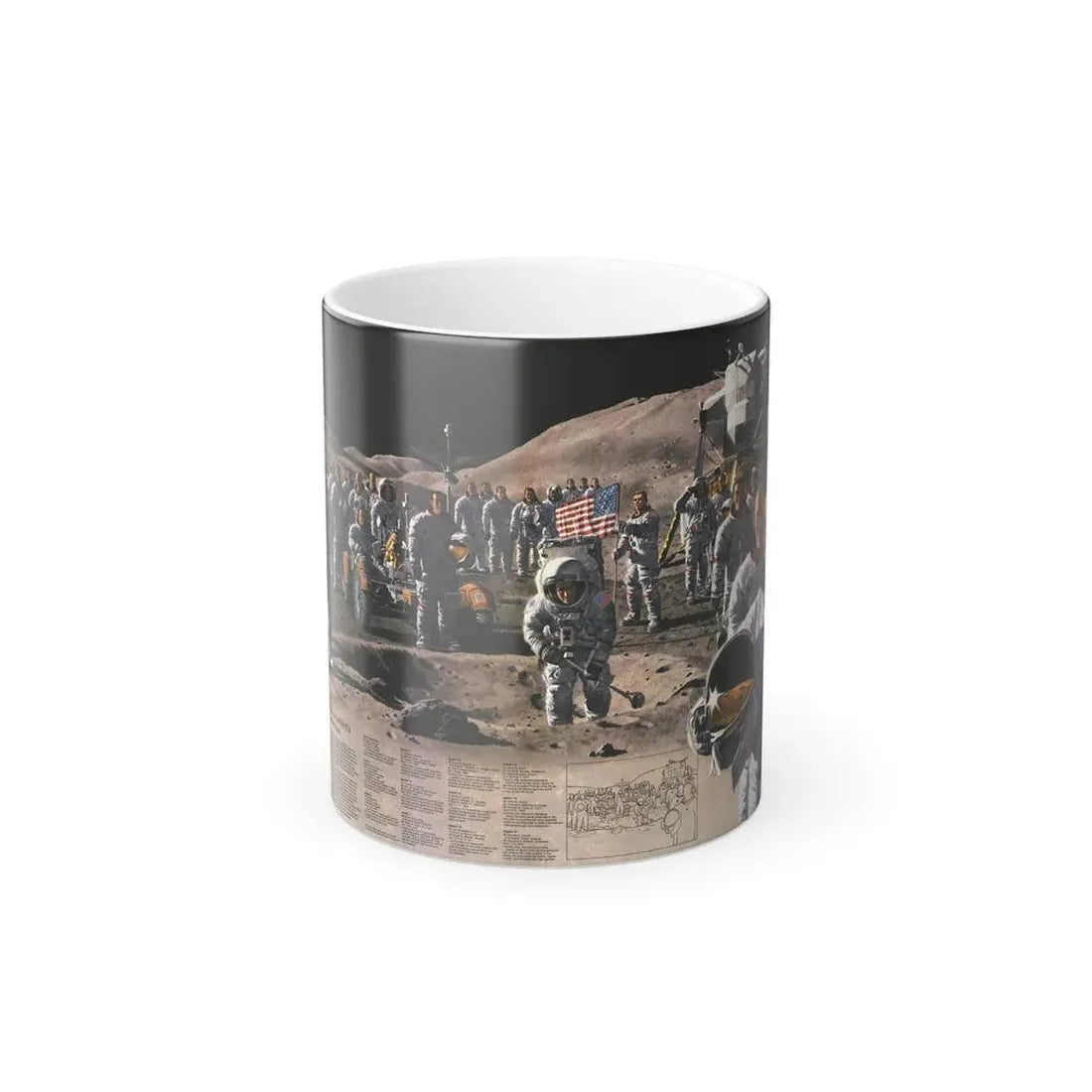 Space - Teammates in Mankind's Greatest Adventure (1973) (Map) Color Changing Mug 11oz Default Title - Go Mug Yourself