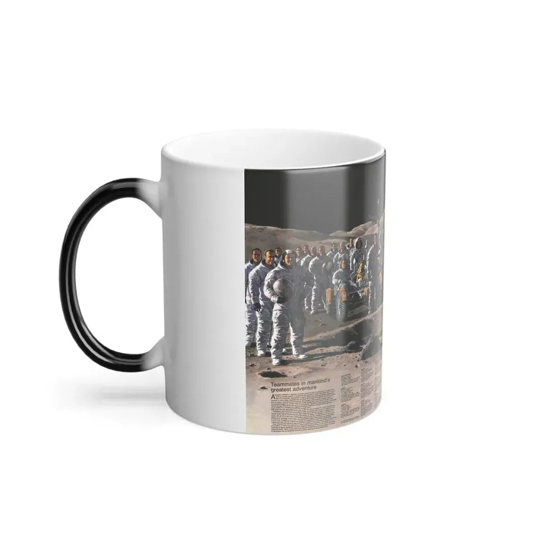 Space - Teammates in Mankind's Greatest Adventure (1973) (Map) Color Changing Mug 11oz - Go Mug Yourself