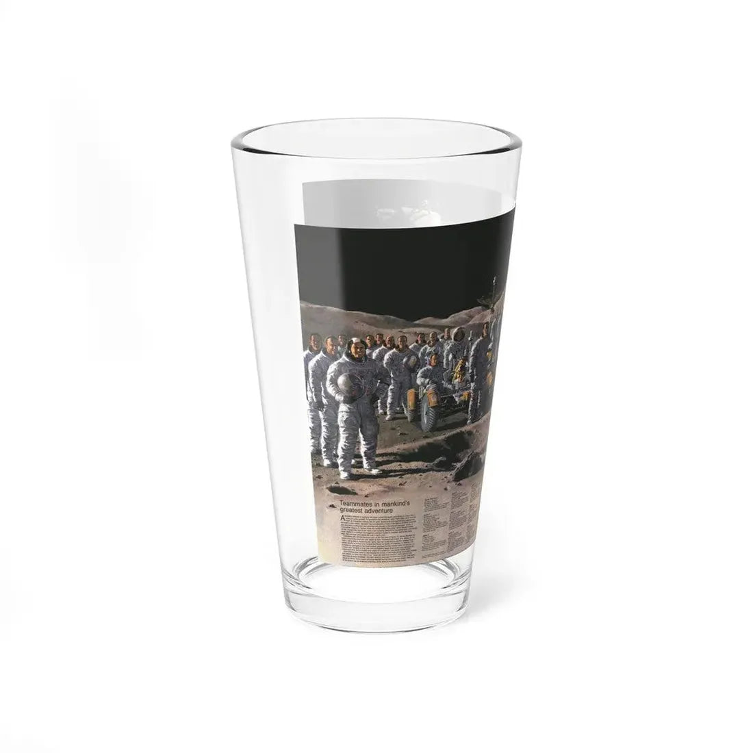Space - Teammates in Mankind's Greatest Adventure (1973) (Map) Pint Glass 16oz - Go Mug Yourself
