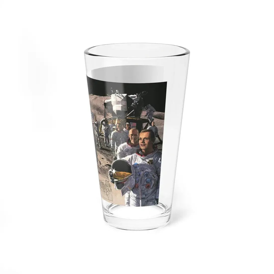Space - Teammates in Mankind's Greatest Adventure (1973) (Map) Pint Glass 16oz - Go Mug Yourself