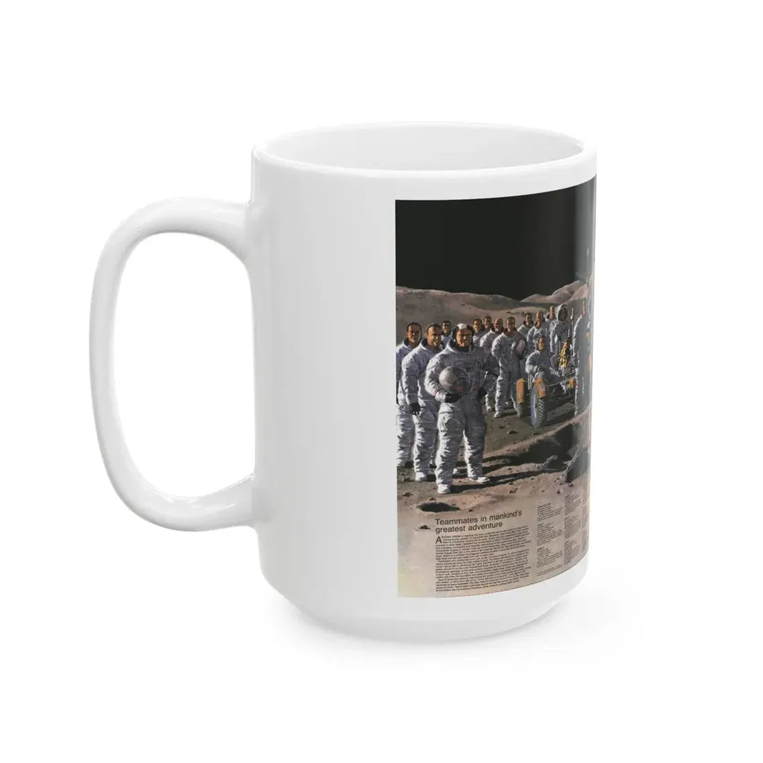 Space - Teammates in Mankind's Greatest Adventure (1973) (Map) White Coffee Mug - Go Mug Yourself