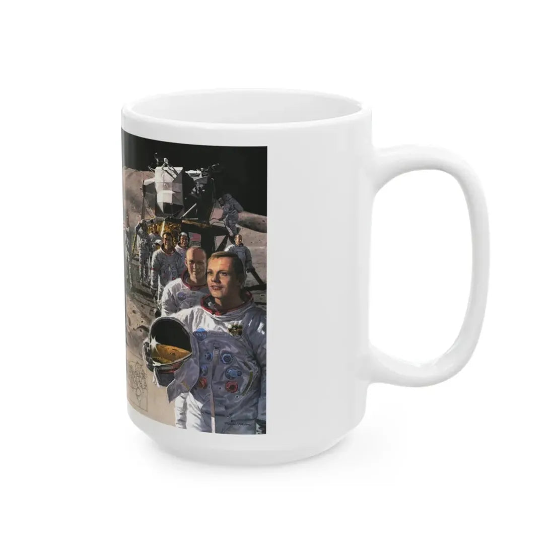 Space - Teammates in Mankind's Greatest Adventure (1973) (Map) White Coffee Mug - Go Mug Yourself