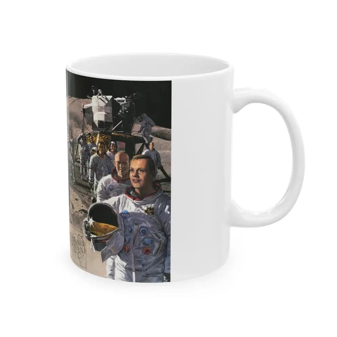 Space - Teammates in Mankind's Greatest Adventure (1973) (Map) White Coffee Mug - Go Mug Yourself