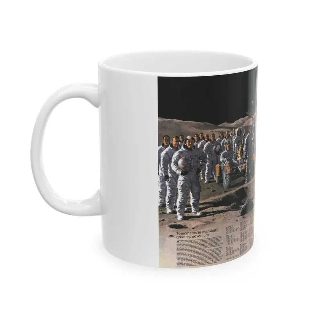 Space - Teammates in Mankind's Greatest Adventure (1973) (Map) White Coffee Mug - Go Mug Yourself