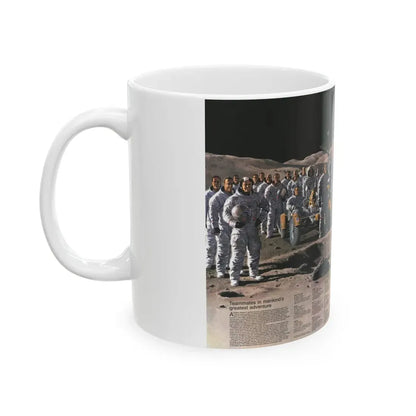 Space - Teammates in Mankind's Greatest Adventure (1973) (Map) White Coffee Mug - Go Mug Yourself