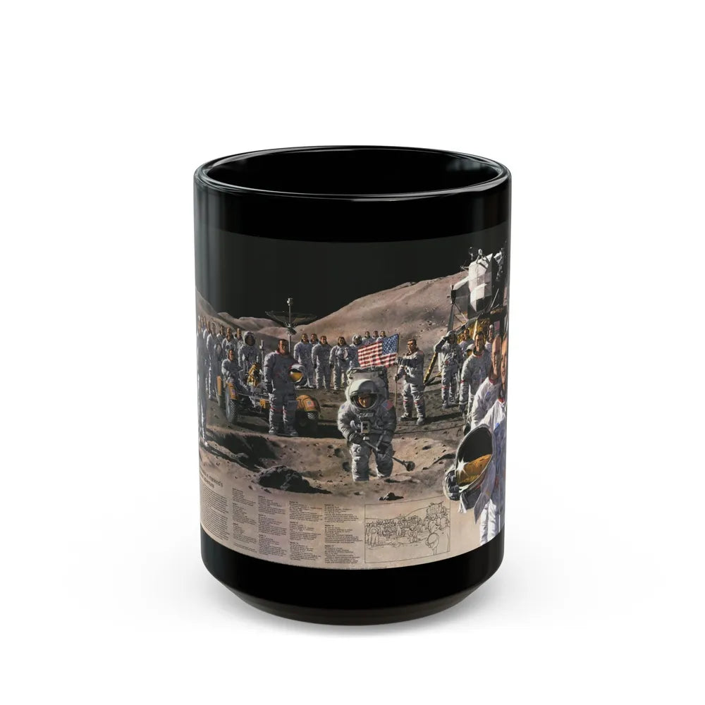 Space - Teammates in Mankind's Greatest Adventure (1973) (Map) Black Coffee Mug-15oz-Go Mug Yourself