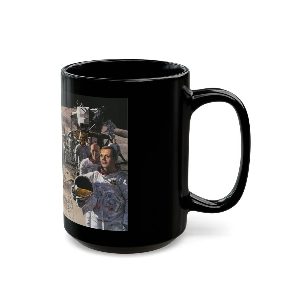 Space - Teammates in Mankind's Greatest Adventure (1973) (Map) Black Coffee Mug-Go Mug Yourself