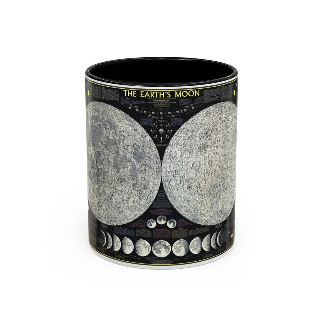 Space - The Moon (1969) (Map) Accent Coffee Mug 11oz Black - Go Mug Yourself