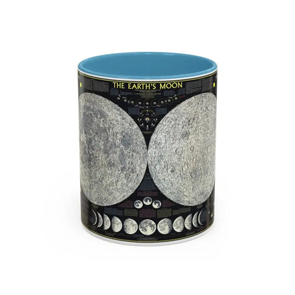 Space - The Moon (1969) (Map) Accent Coffee Mug 11oz Light Blue - Go Mug Yourself