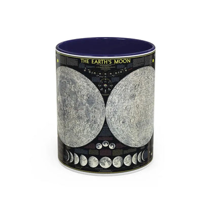 Space - The Moon (1969) (Map) Accent Coffee Mug 11oz Navy - Go Mug Yourself