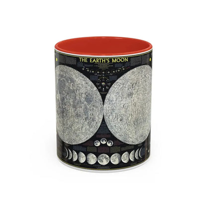Space - The Moon (1969) (Map) Accent Coffee Mug 11oz Red - Go Mug Yourself