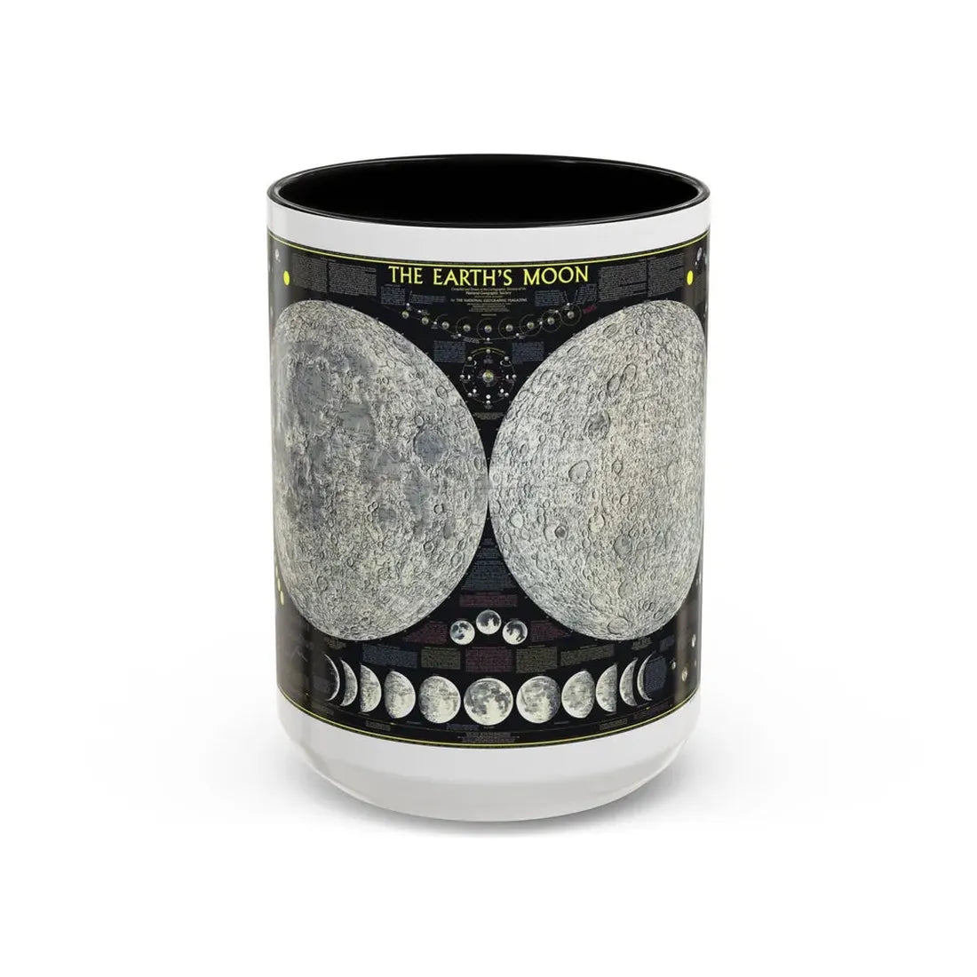 Space - The Moon (1969) (Map) Accent Coffee Mug 15oz Black - Go Mug Yourself