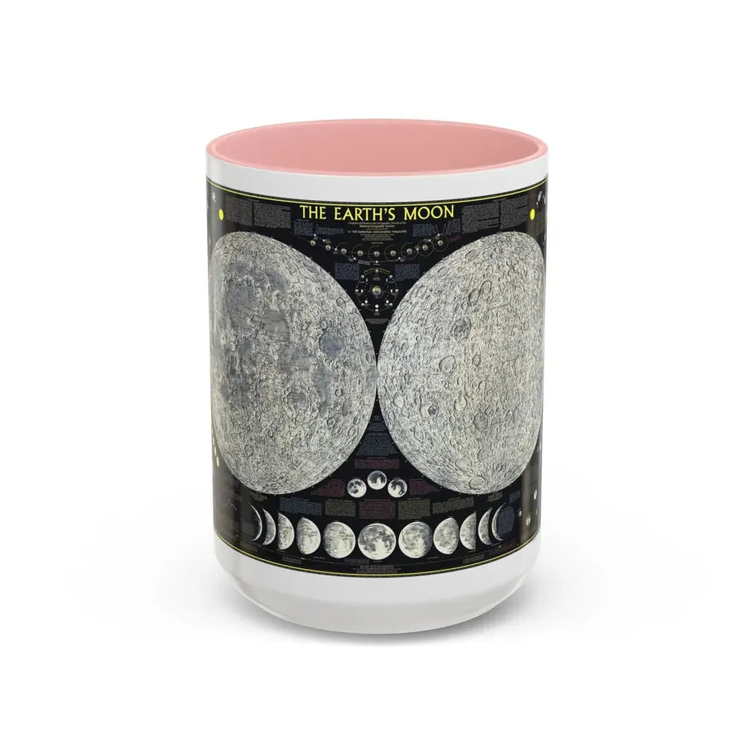 Space - The Moon (1969) (Map) Accent Coffee Mug 15oz Pink - Go Mug Yourself